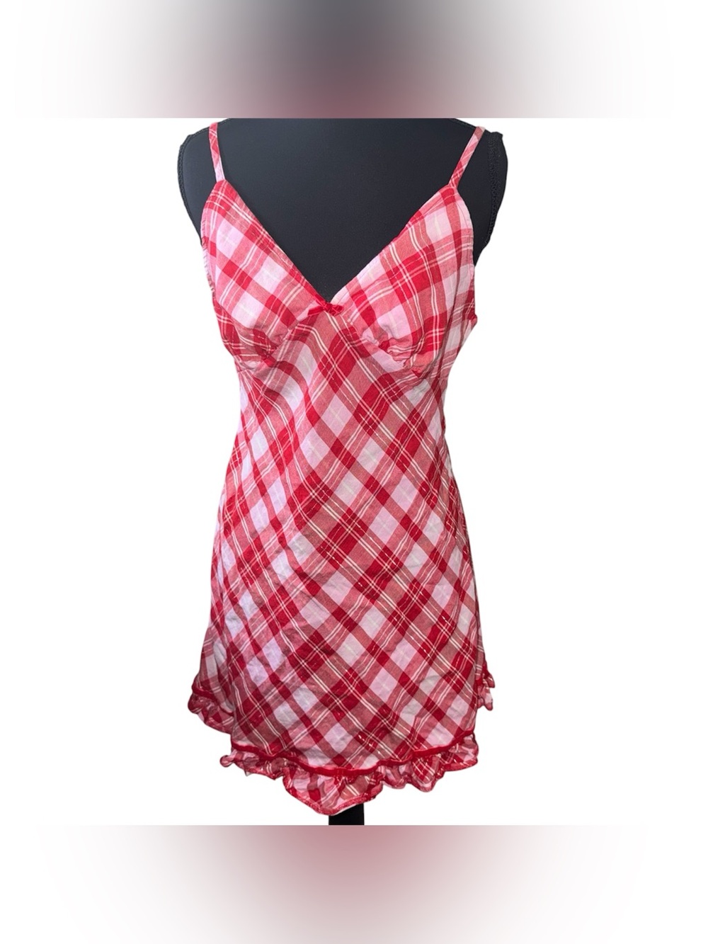 Victoria's Secret PINK sexy plaid mini nightgown
